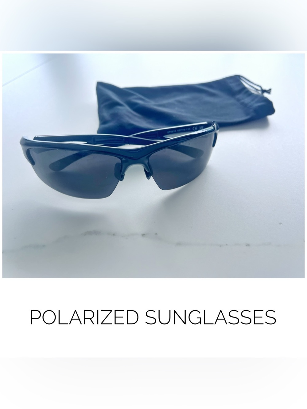 Sunglasses black polarized sport cycling